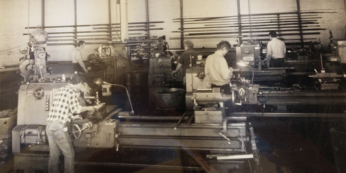 vintage industrial fabrication workers